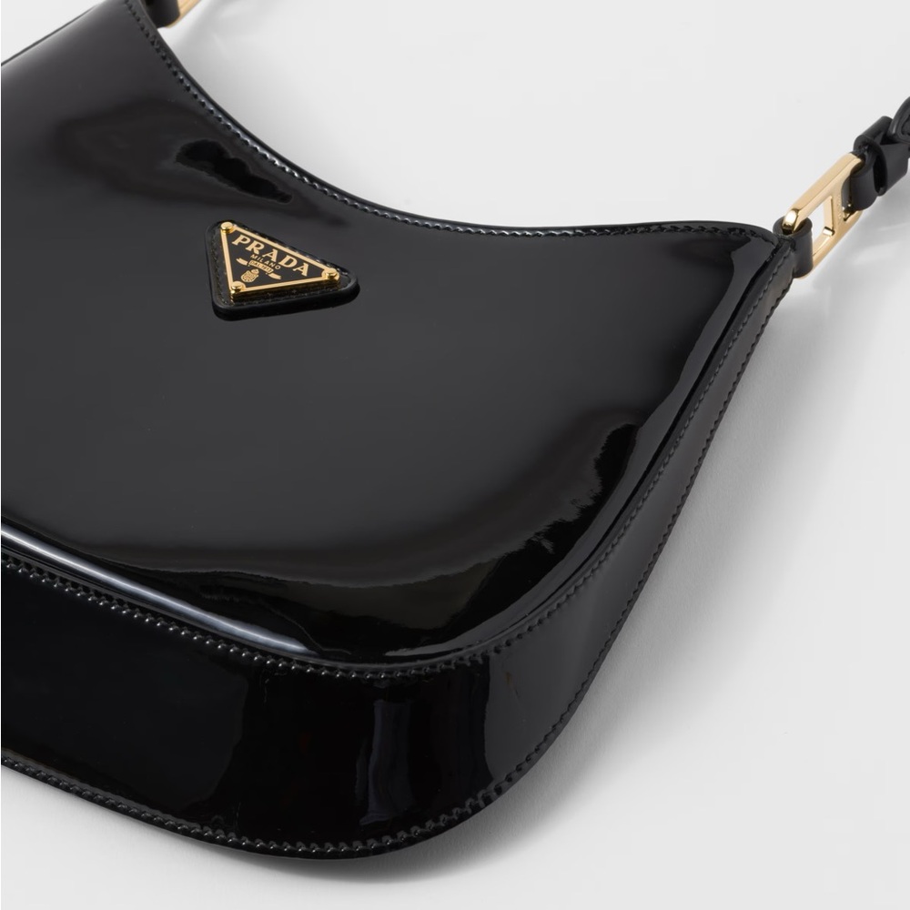 Prada Cleo Patent Leather Black Shoulder Bag - Picture 3 of 8